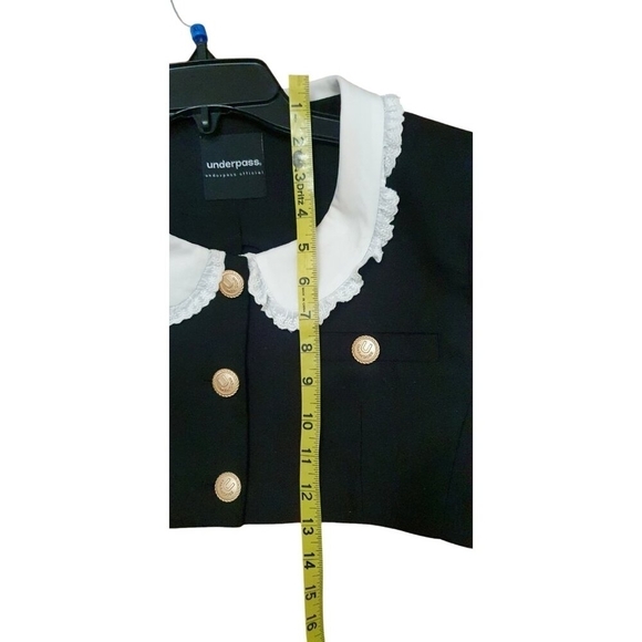 Underpass Korean style Peter Pan collar cropped wemens jacket Size S - Picture 12 of 13